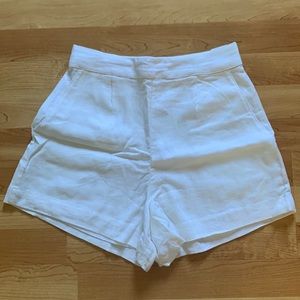 Abercrombie & Fitch White Linen Shorts